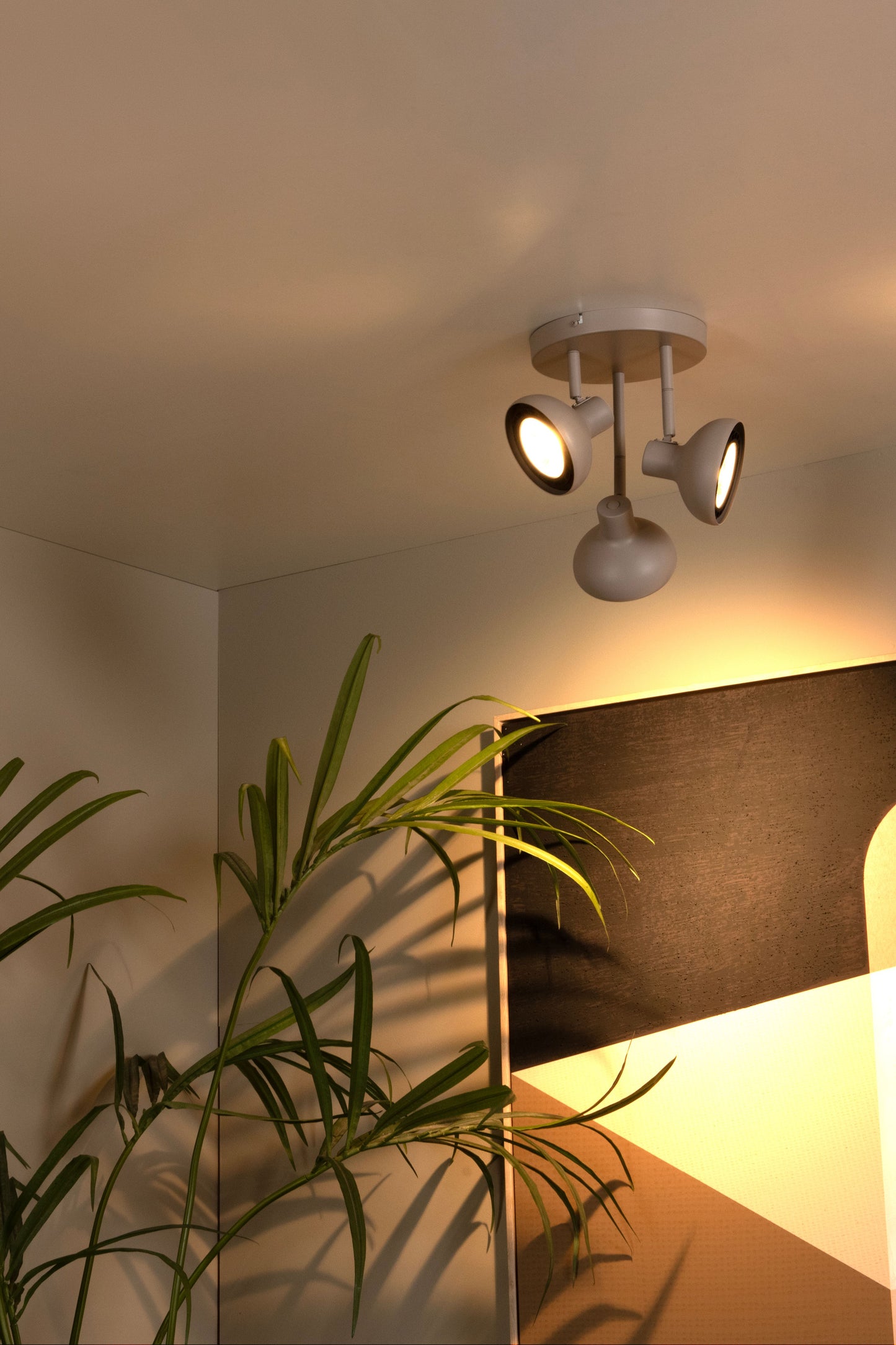 Lucide SENSAS - Ceiling spotlight - Ø 25,8 cm - 3xGU10 (ES111) - Cream