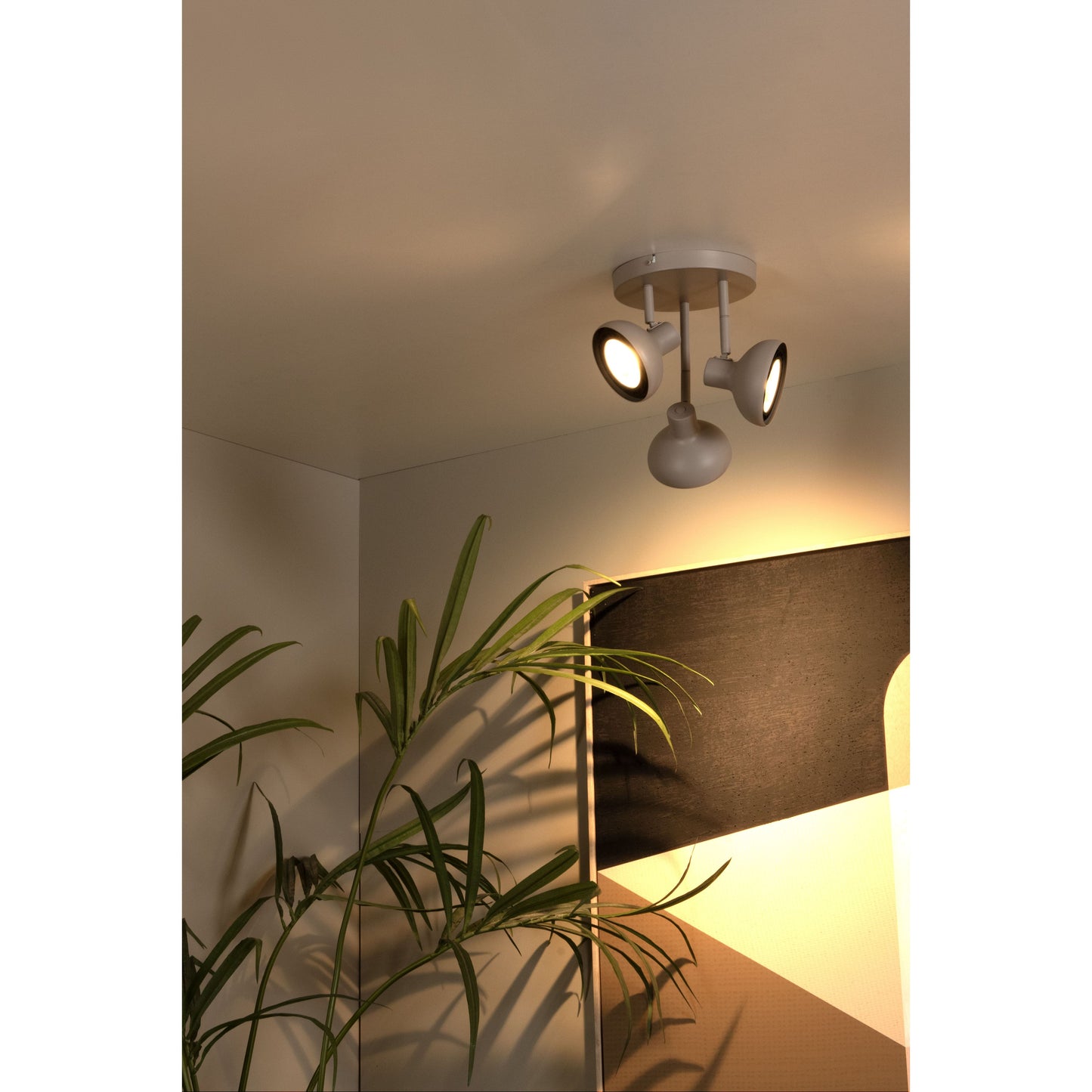 Lucide SENSAS - Ceiling spotlight - Ø 25,8 cm - 3xGU10 (ES111) - Cream