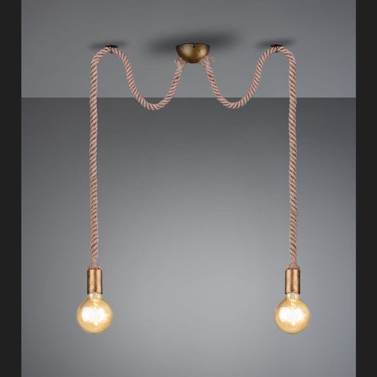 Rope  - Pendant - Old Brass - Trio