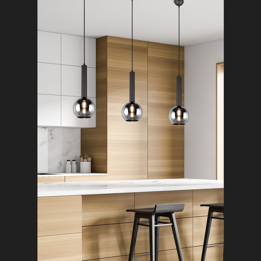 Clayton  - Pendant - Smoke - Trio