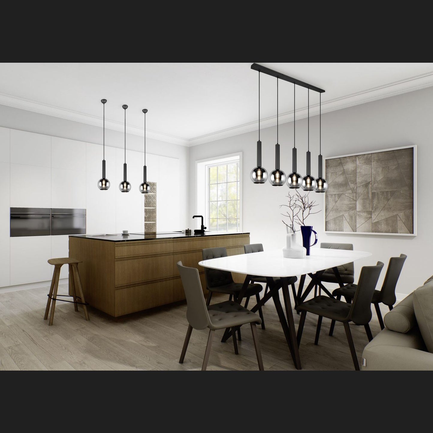 Clayton  - Pendant - Smoke - Trio