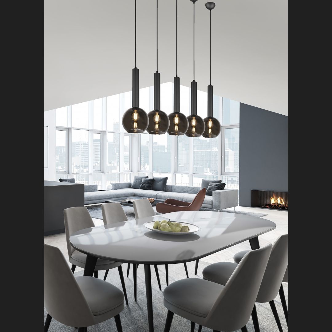 Clayton  - Pendant - Smoke - Trio