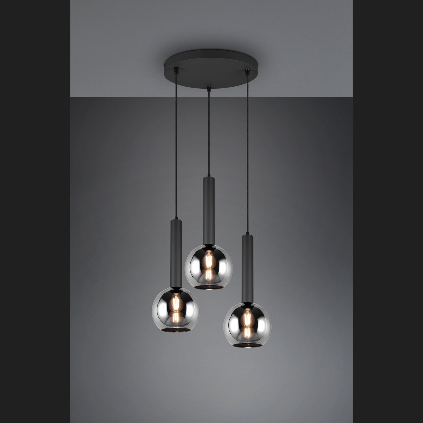 Clayton  - Pendant - Smoke - Trio