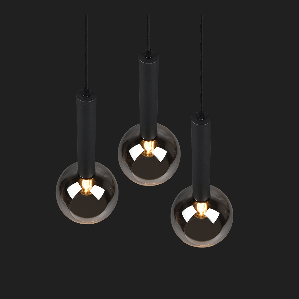 Clayton  - Pendant - Smoke - Trio