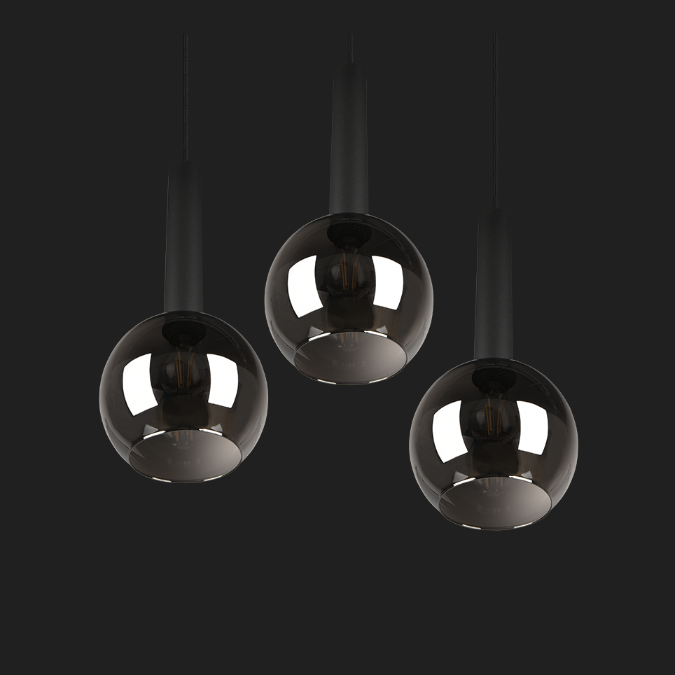 Clayton  - Pendant - Smoke - Trio