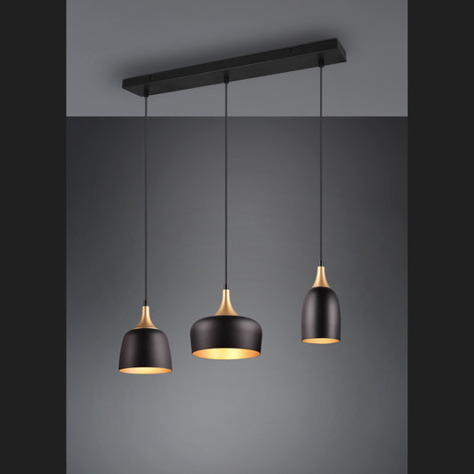 Chiraz  - Pendant - Black Matt - Trio