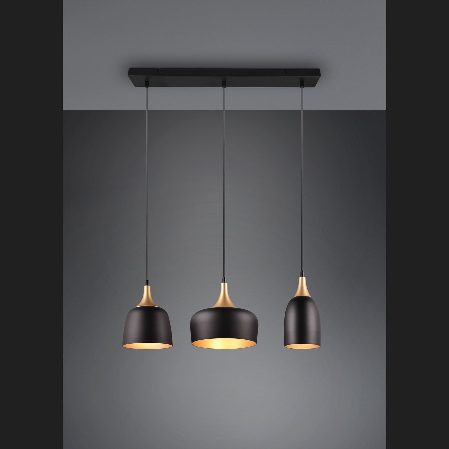 Chiraz  - Pendant - Black Matt - Trio