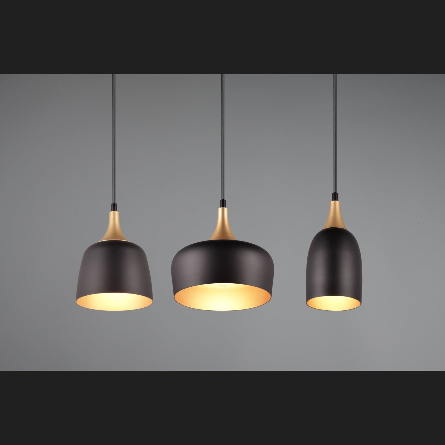 Chiraz  - Pendant - Black Matt - Trio