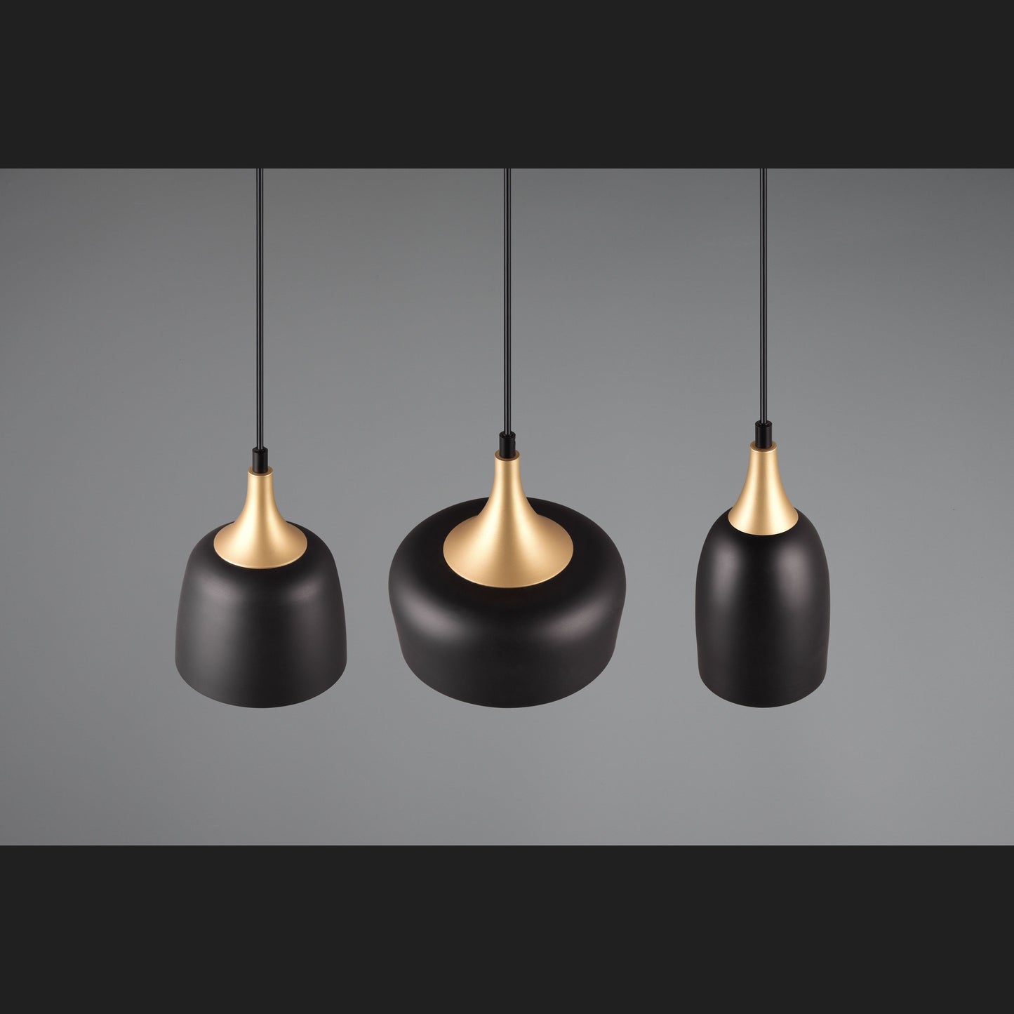 Chiraz  - Pendant - Black Matt - Trio
