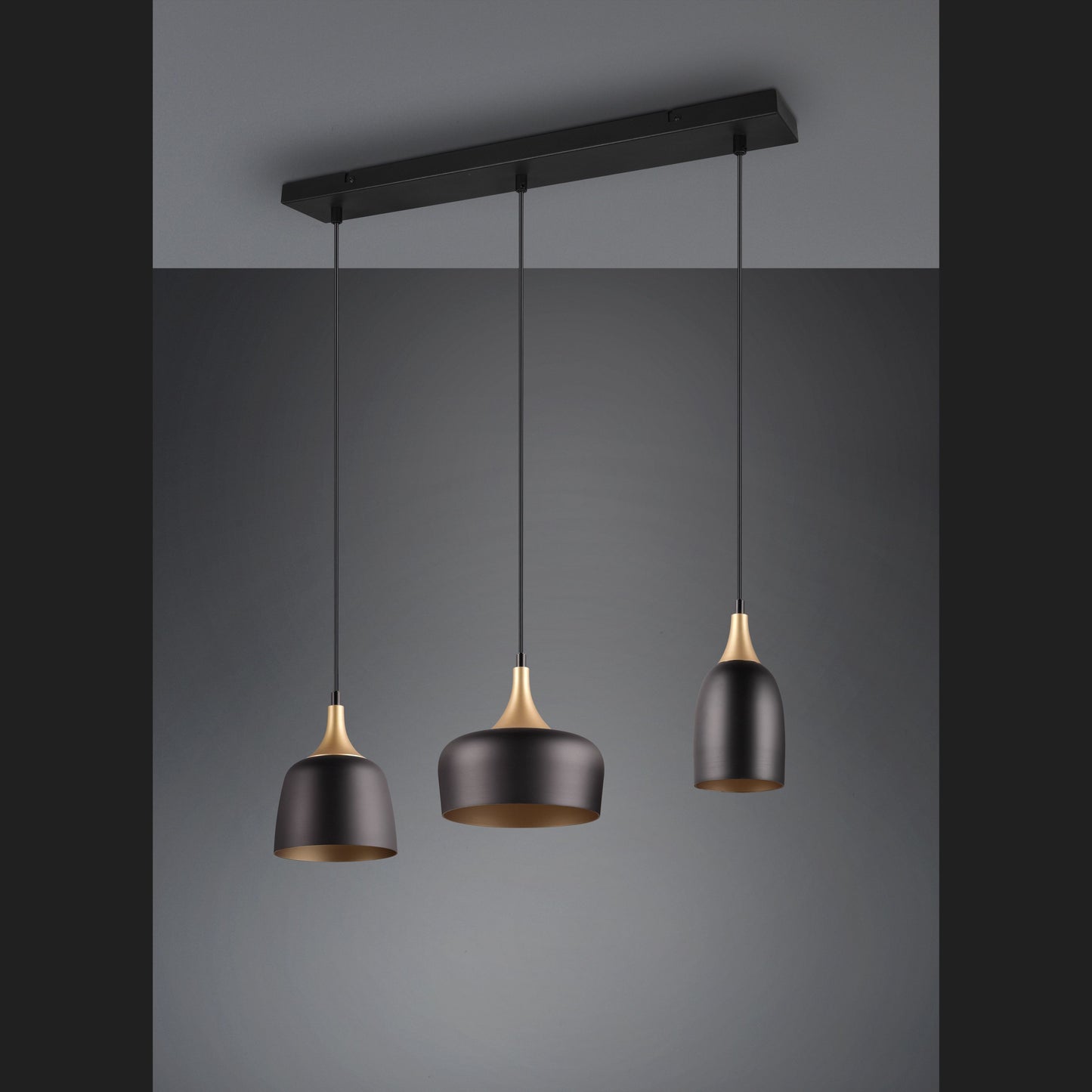 Chiraz  - Pendant - Black Matt - Trio