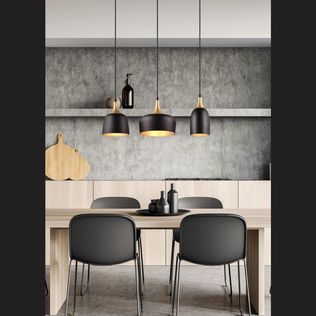 Chiraz  - Pendant - Black Matt - Trio