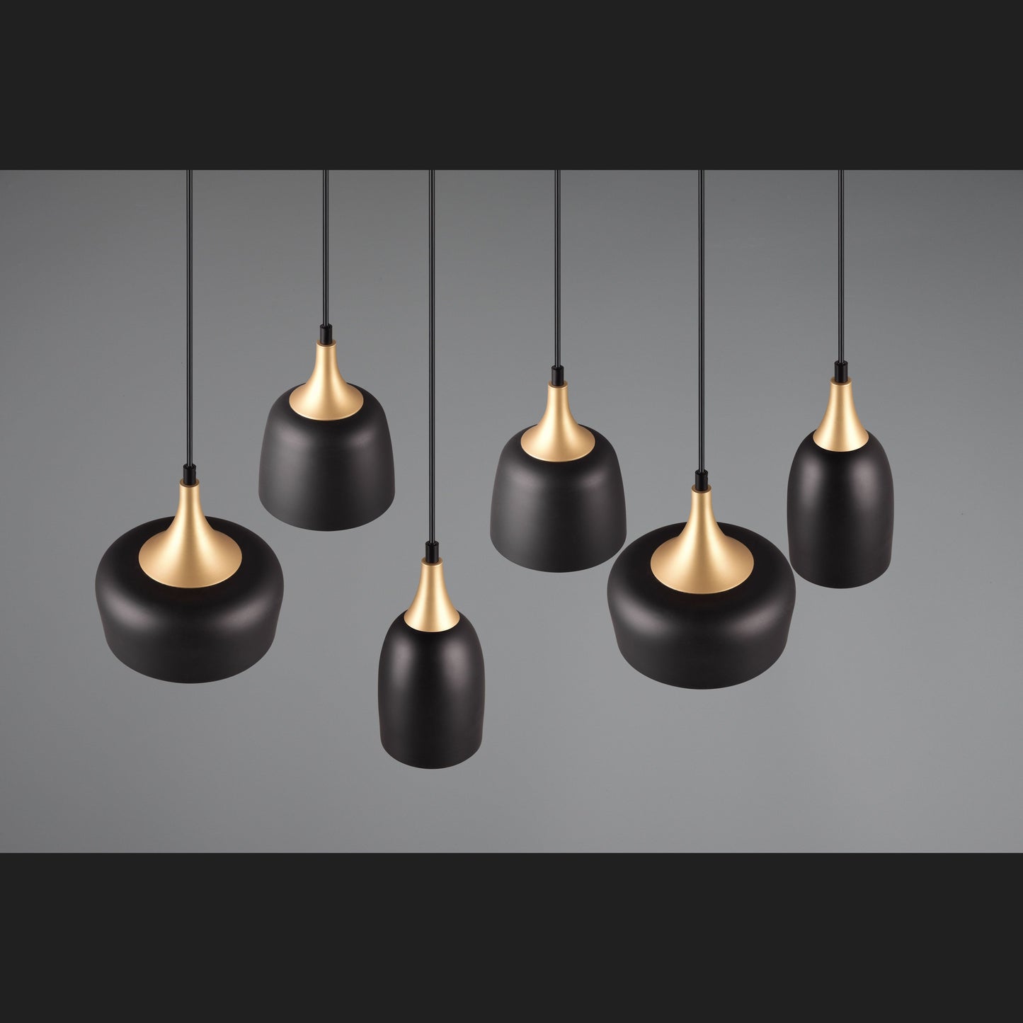 Chiraz  - Pendant - Black Matt - Trio