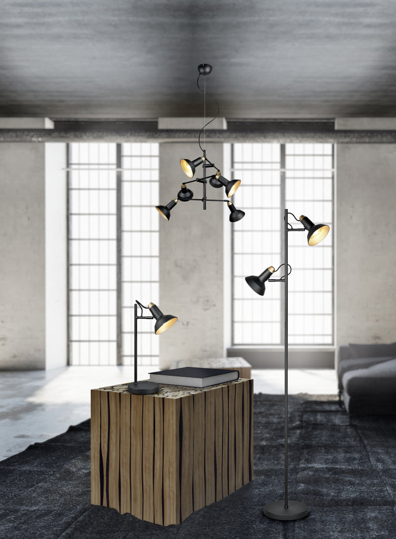 Roxie  - Pendant - Black Matt - Trio