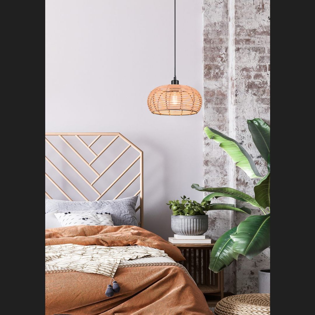 Inga  - Pendant - Natural Finish - Trio