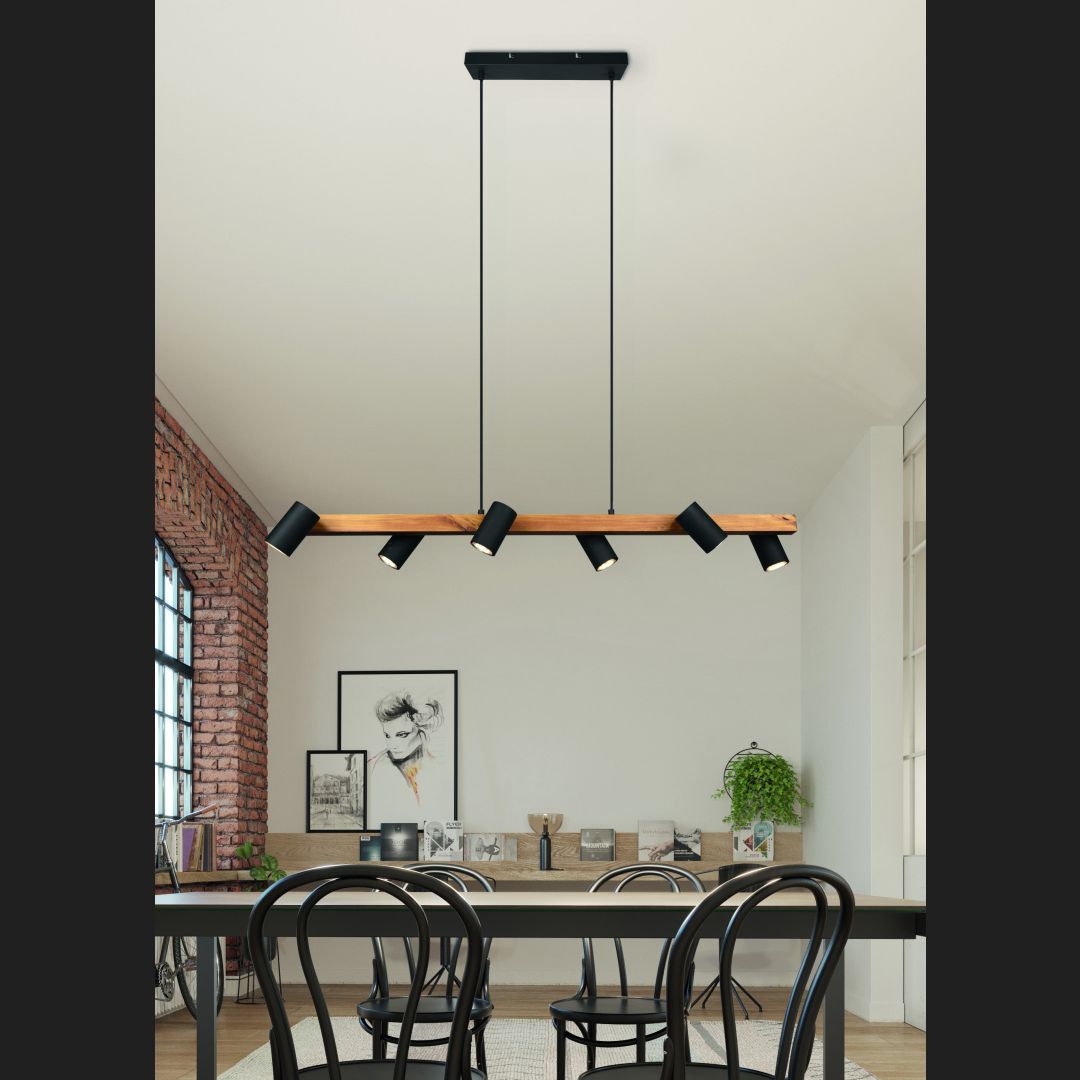 Marley  - Pendant - Black Matt - Trio