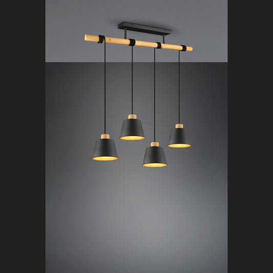 Harris  - Pendant - Black Matt - Trio