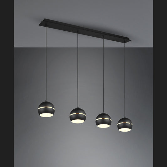 Fletcher  - Pendant - Black Matt - Trio
