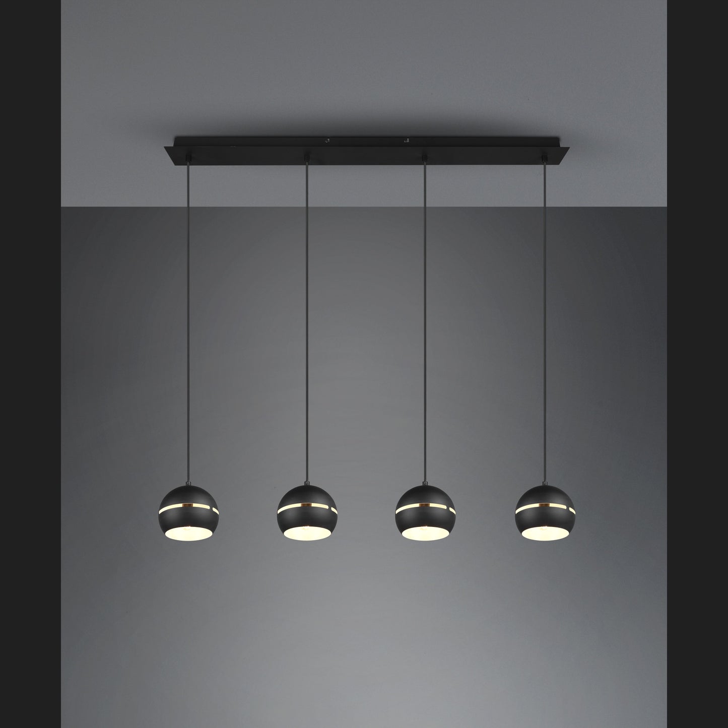 Fletcher  - Pendant - Black Matt - Trio