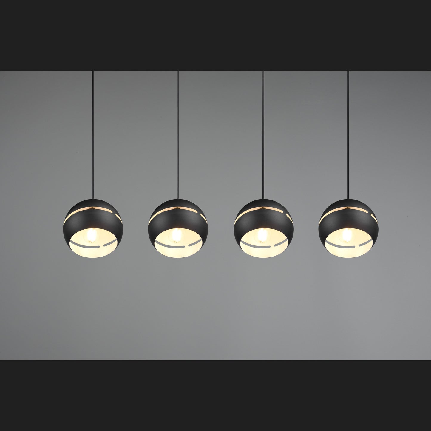 Fletcher  - Pendant - Black Matt - Trio