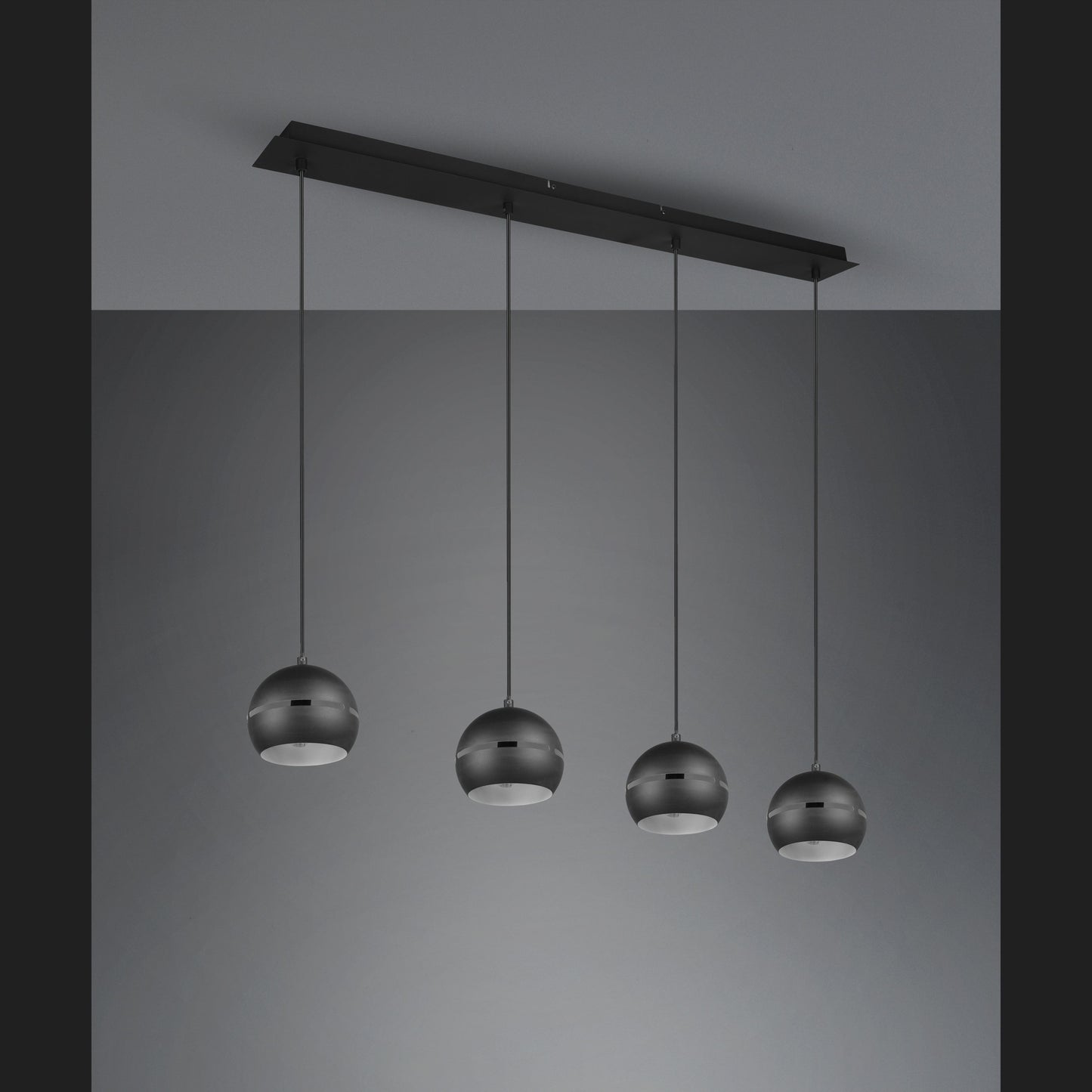 Fletcher  - Pendant - Black Matt - Trio