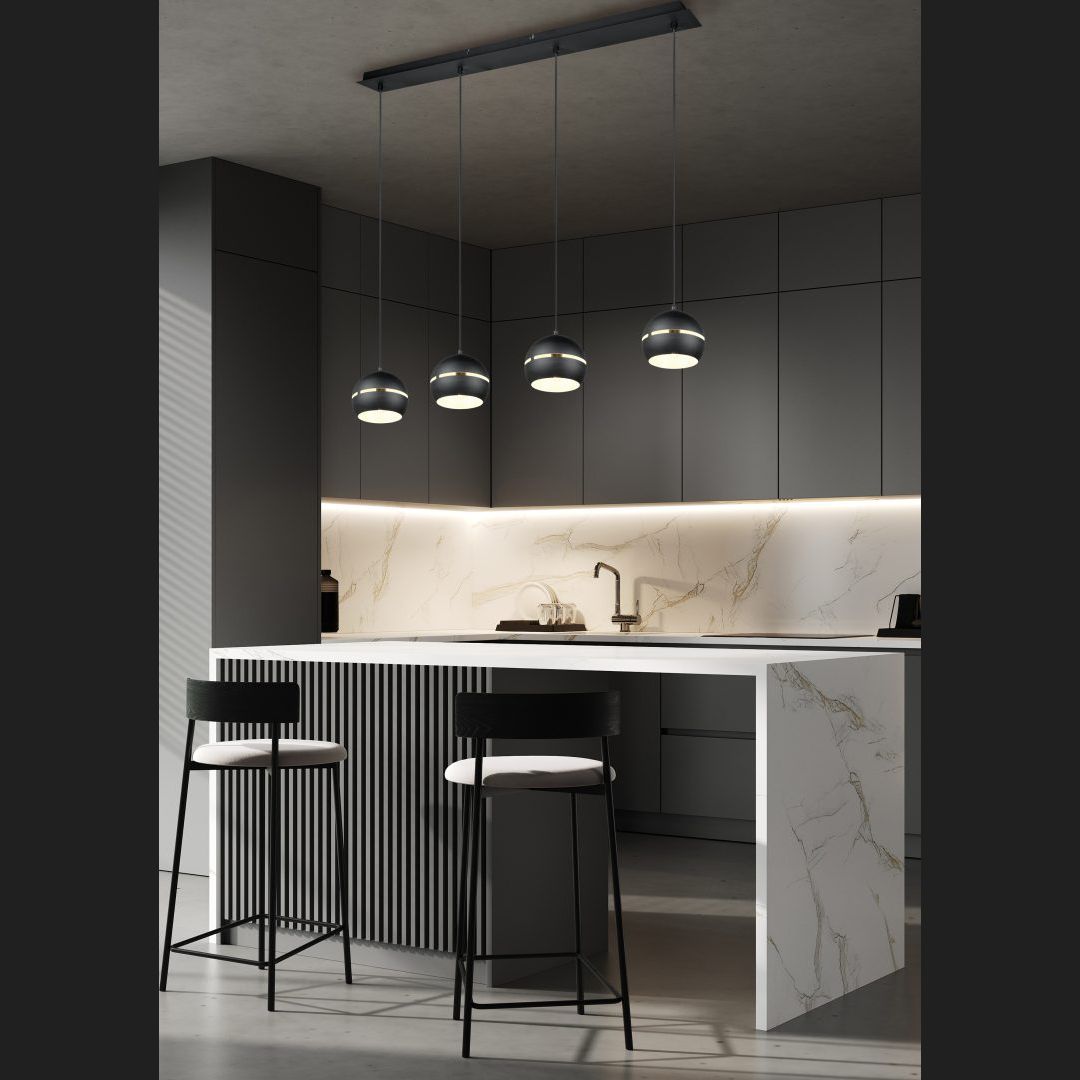 Fletcher  - Pendant - Black Matt - Trio