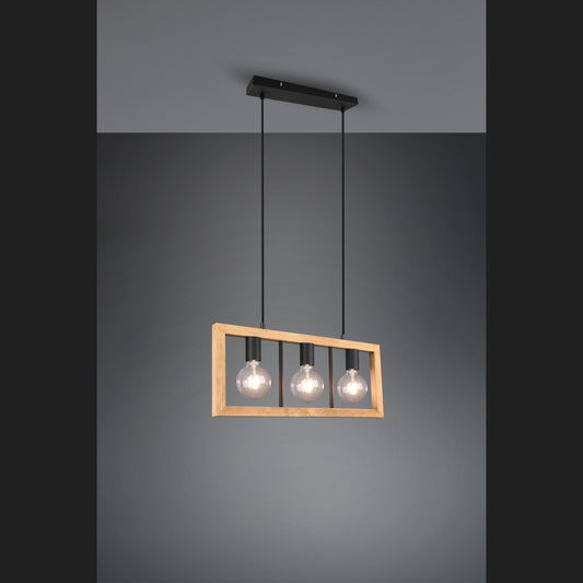 Agra  - Pendant - Wood Coloured - Trio