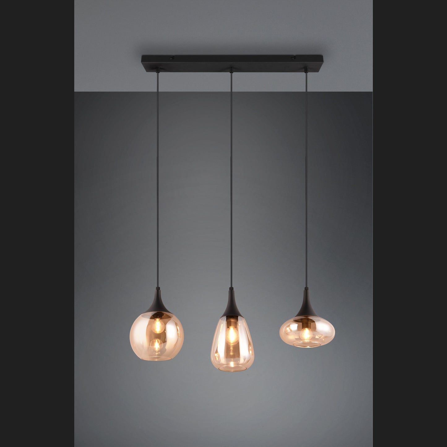 Lumina  - Pendant - Amber - Trio