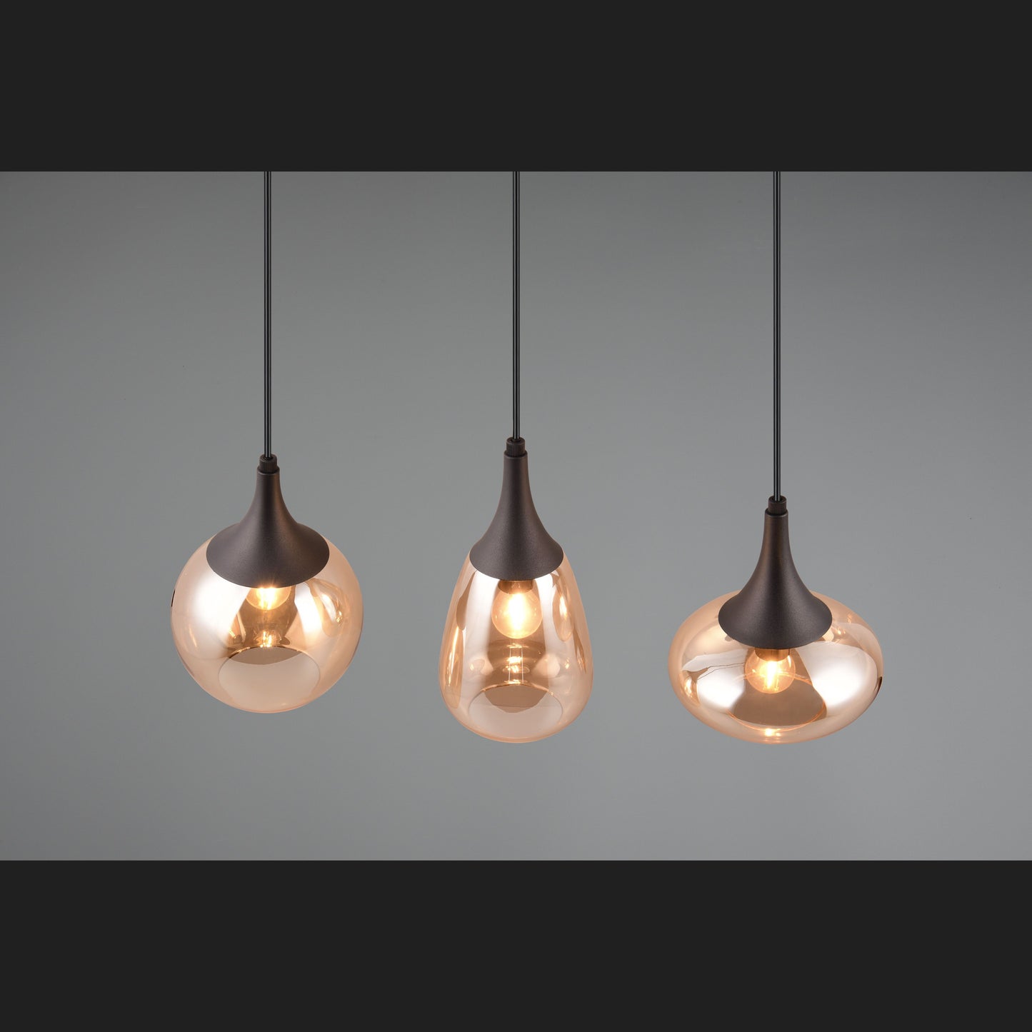 Lumina  - Pendant - Amber - Trio