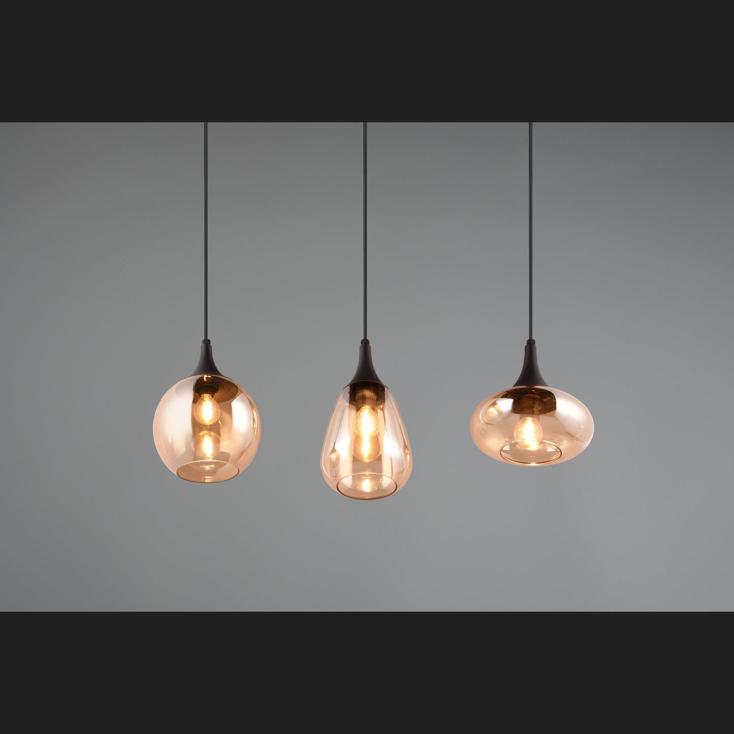 Lumina  - Pendant - Amber - Trio