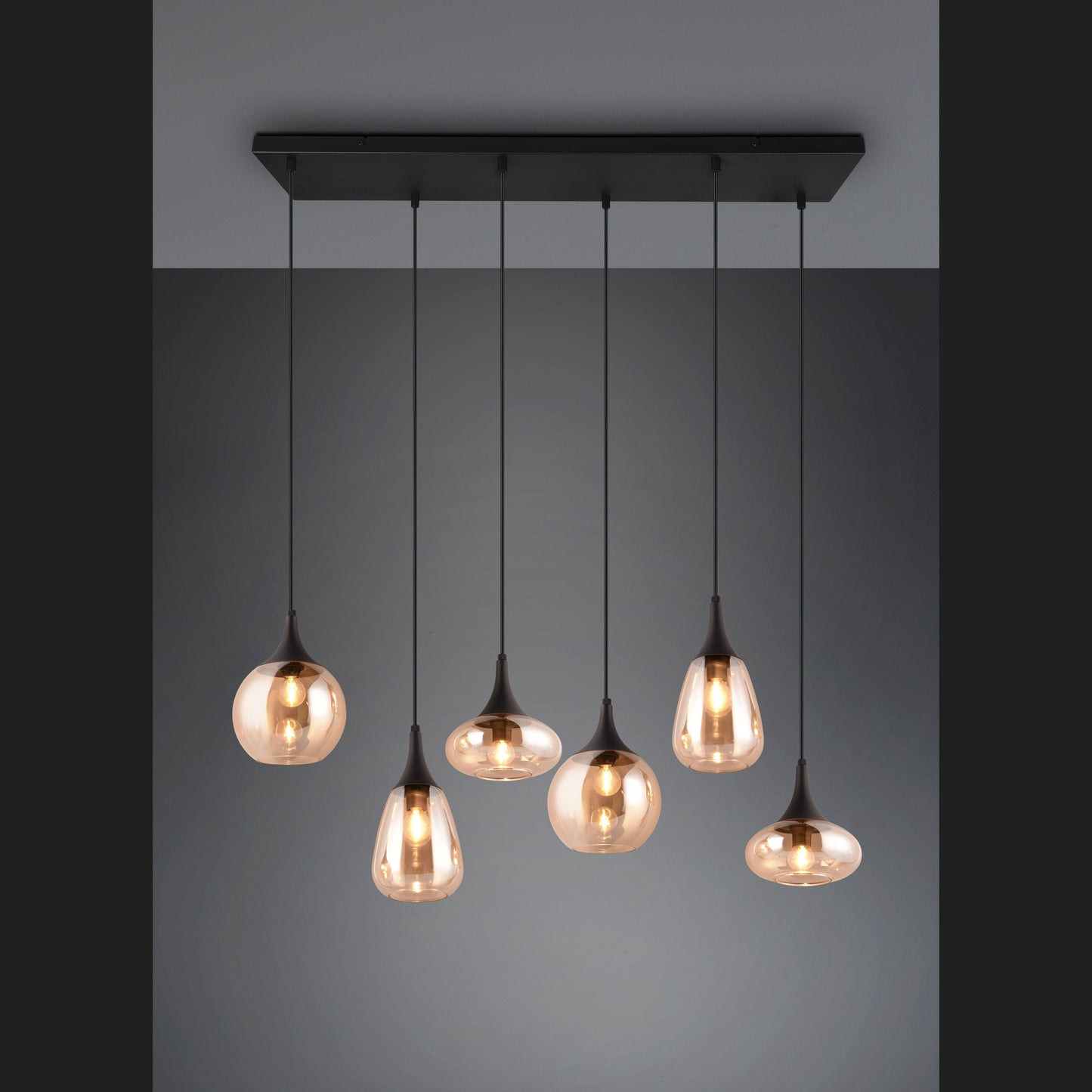 Lumina  - Pendant - Amber - Trio