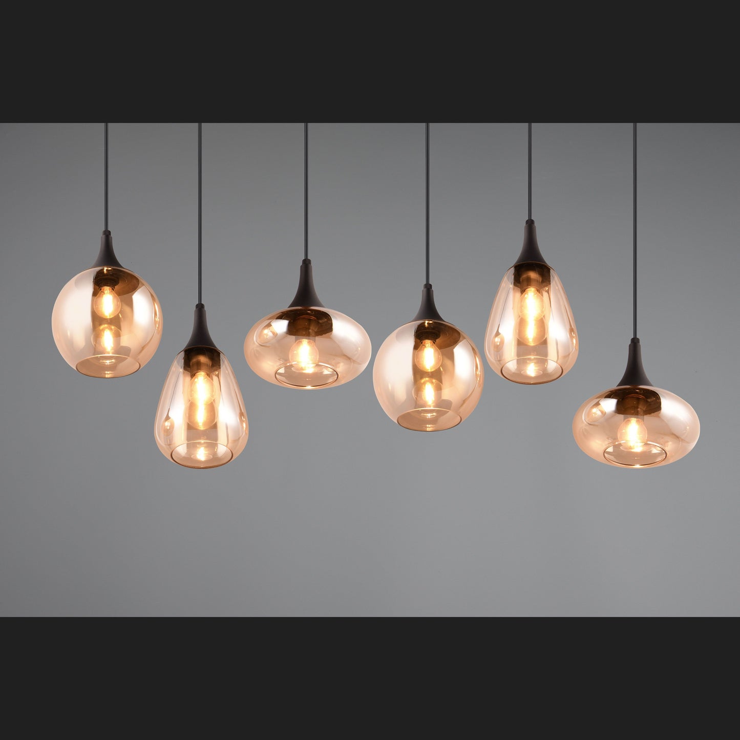 Lumina  - Pendant - Amber - Trio