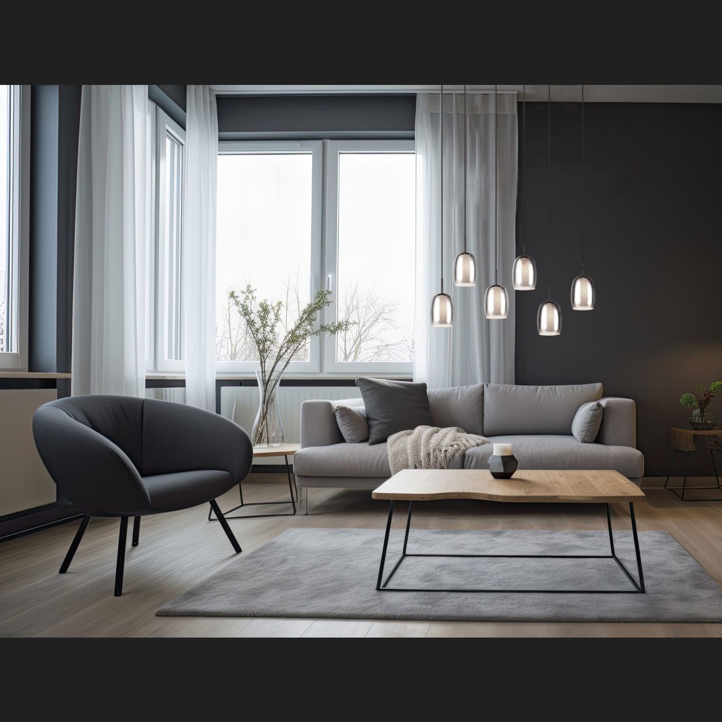 Barret  - Pendant - White - TRIO Select