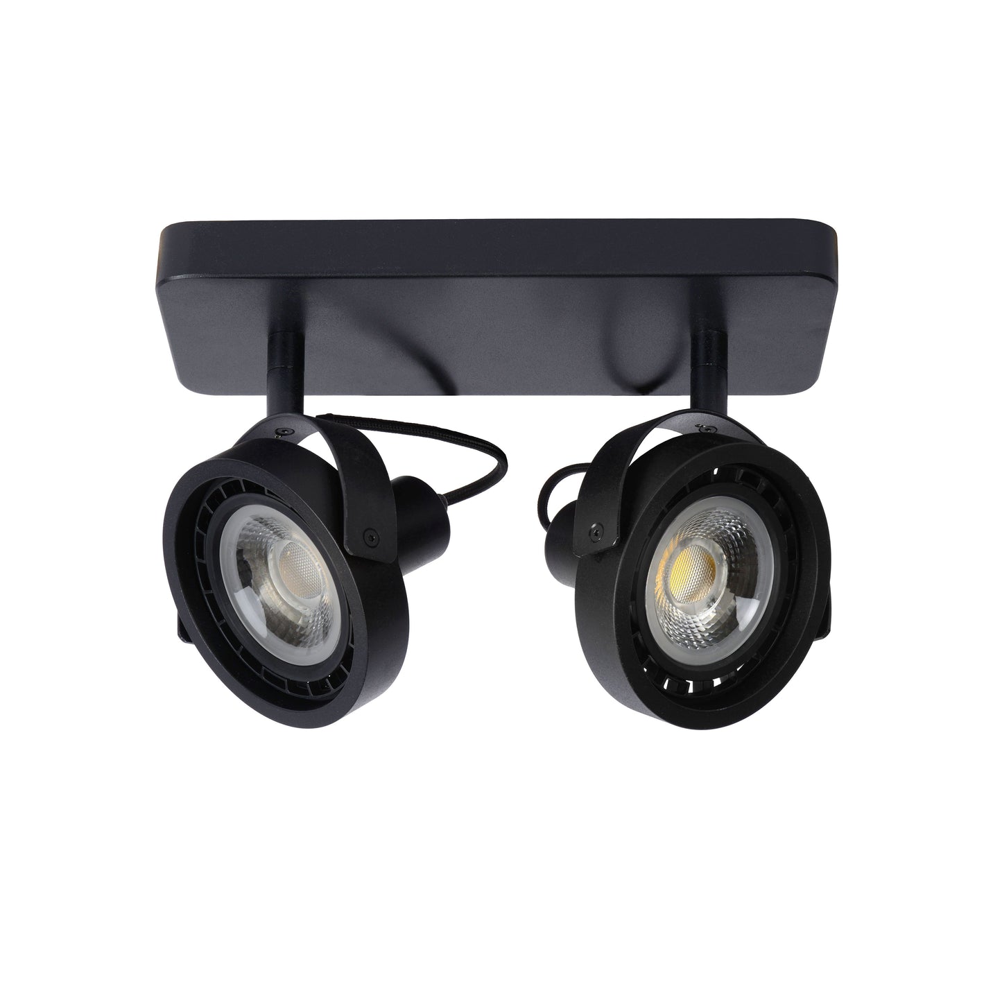 Lucide TALA LED - Ceiling spotlight - LED Dim to warm - GU10 (ES111) - 2x12W 2200K/3000K - Black