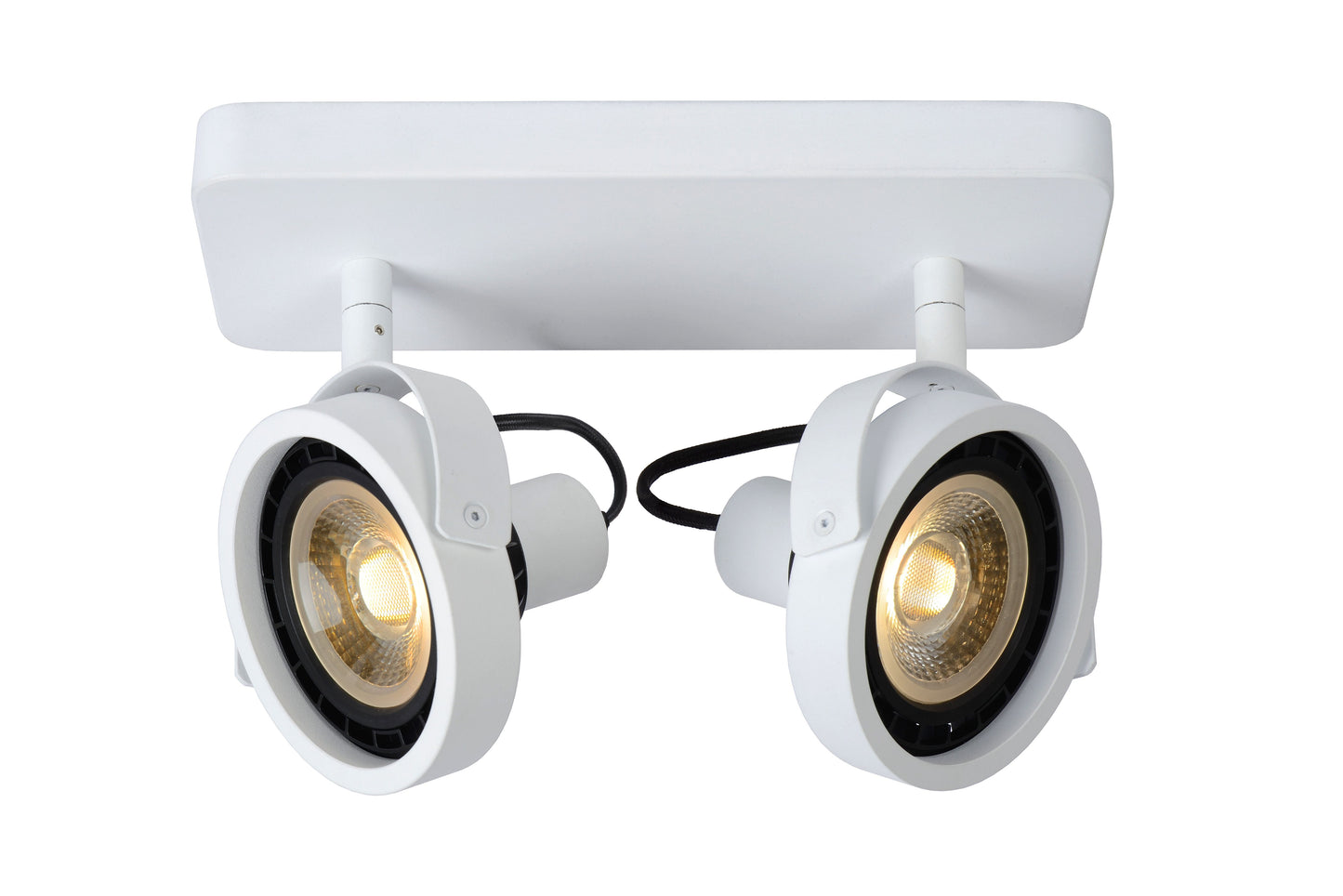 Lucide TALA LED - Ceiling spotlight - LED Dim to warm - GU10 (ES111) - 2x12W 2200K/3000K - White