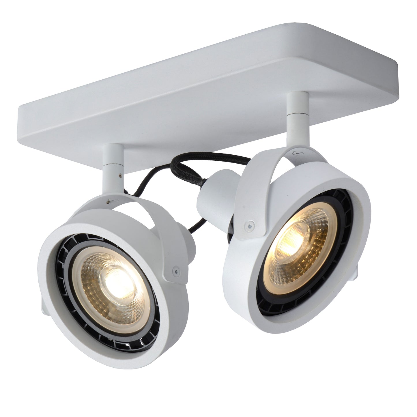 Lucide TALA LED - Ceiling spotlight - LED Dim to warm - GU10 (ES111) - 2x12W 2200K/3000K - White