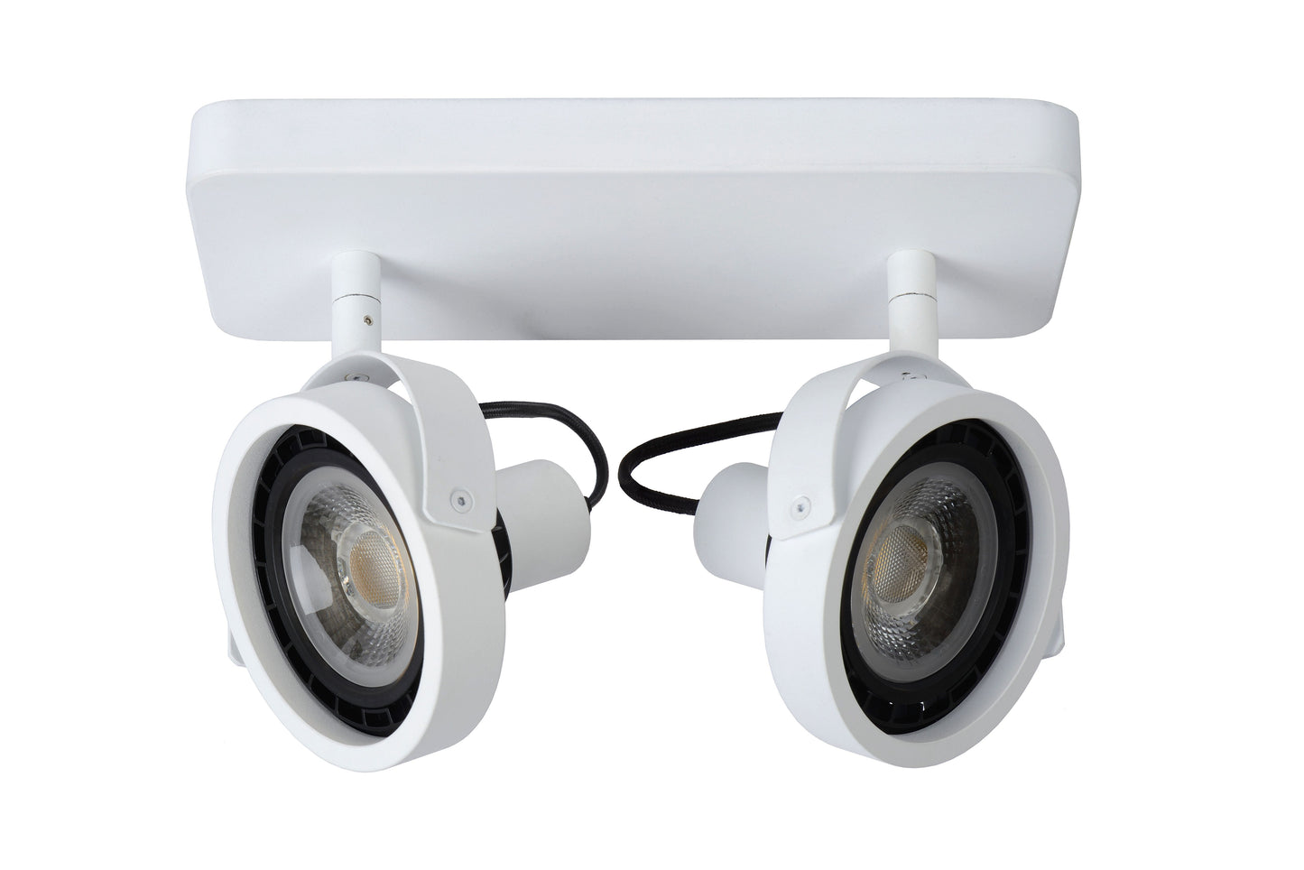 Lucide TALA LED - Ceiling spotlight - LED Dim to warm - GU10 (ES111) - 2x12W 2200K/3000K - White