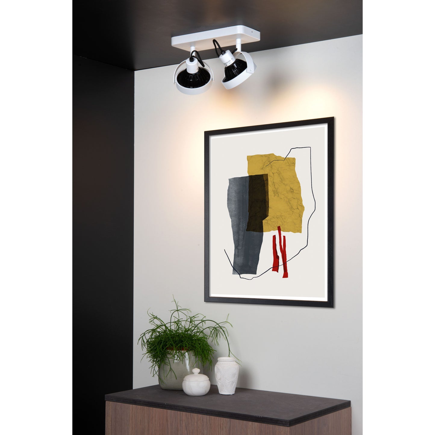 Lucide TALA LED - Ceiling spotlight - LED Dim to warm - GU10 (ES111) - 2x12W 2200K/3000K - White