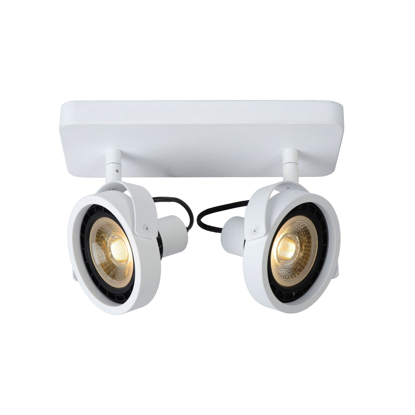 Lucide TALA LED - Ceiling spotlight - LED Dim to warm - GU10 (ES111) - 2x12W 2200K/3000K - White