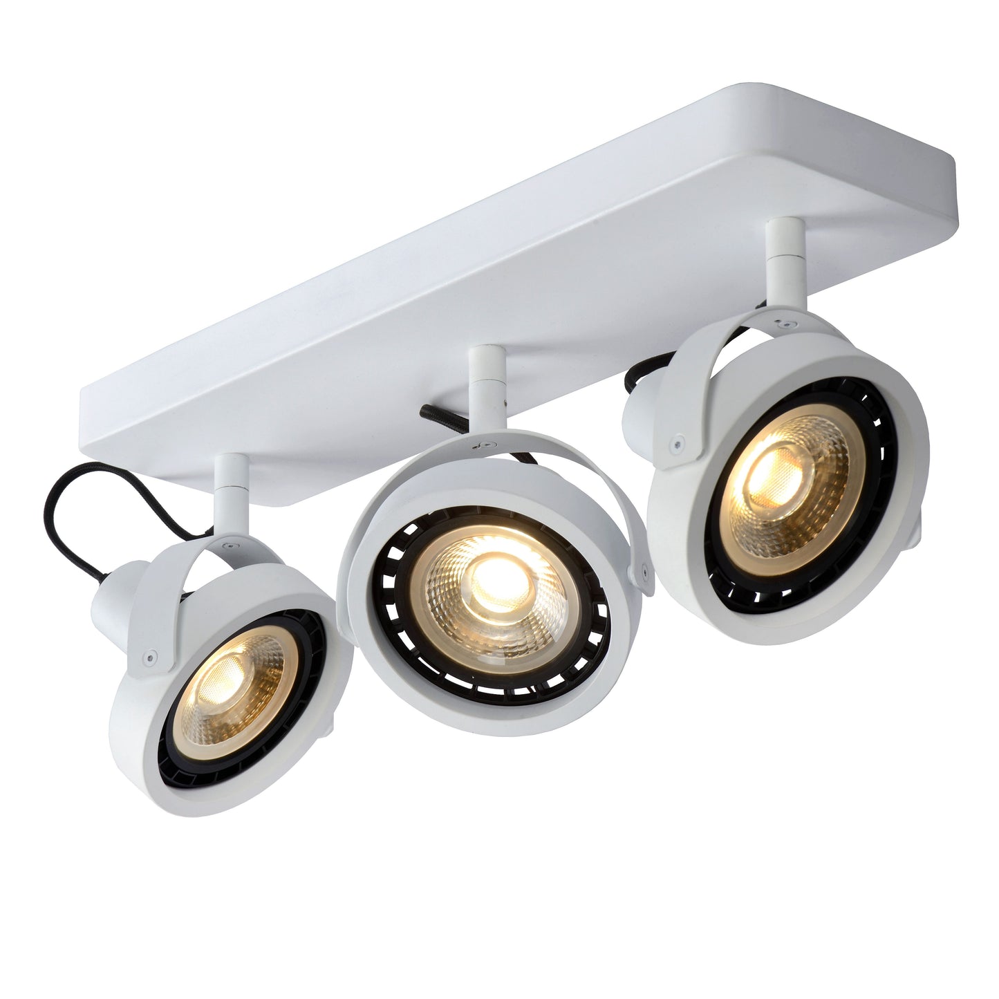 Lucide TALA LED - Ceiling spotlight - LED Dim to warm - GU10 (ES111) - 3x12W 2200K/3000K - White