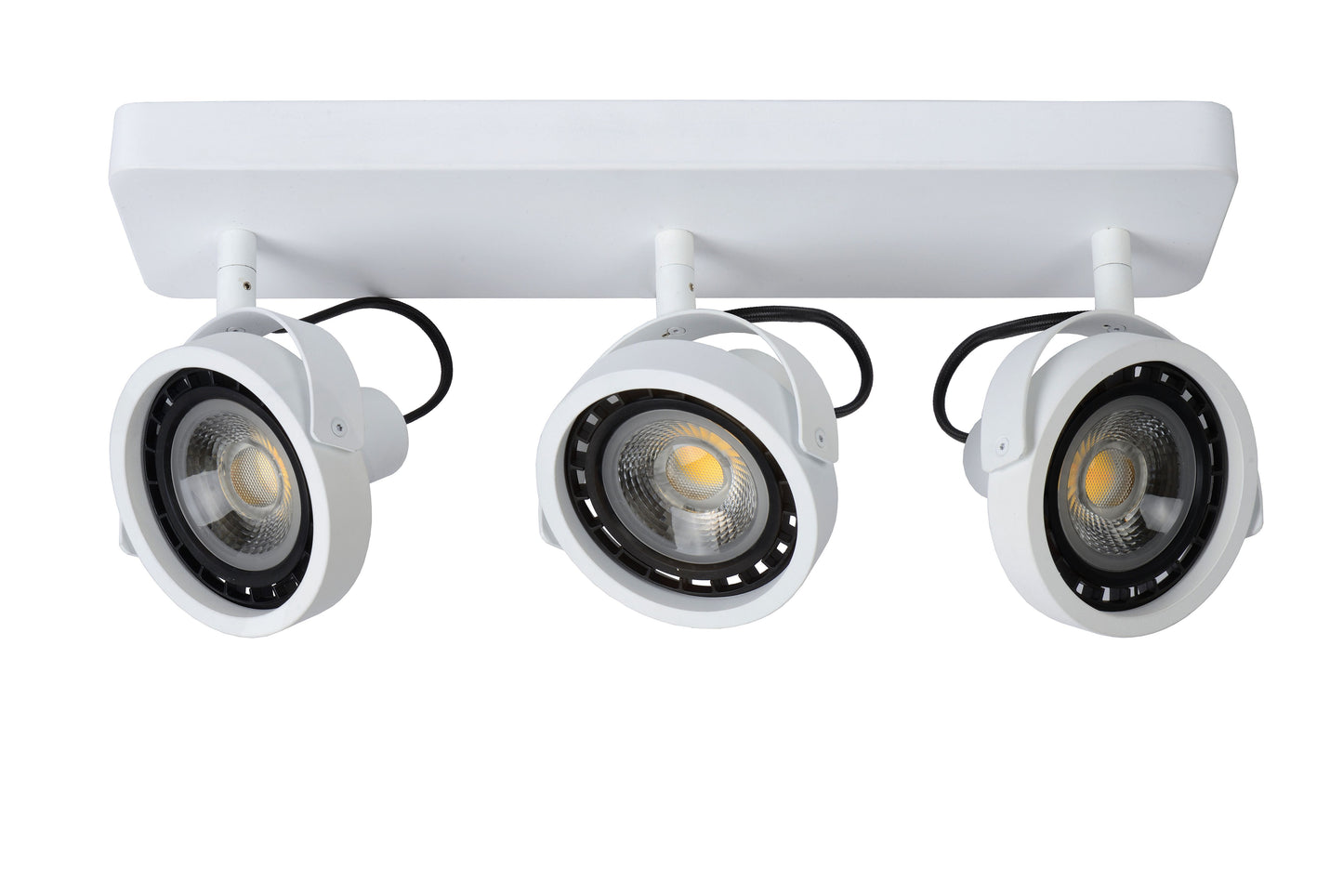 Lucide TALA LED - Ceiling spotlight - LED Dim to warm - GU10 (ES111) - 3x12W 2200K/3000K - White