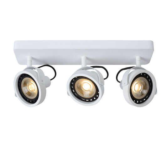 Lucide TALA LED - Ceiling spotlight - LED Dim to warm - GU10 (ES111) - 3x12W 2200K/3000K - White