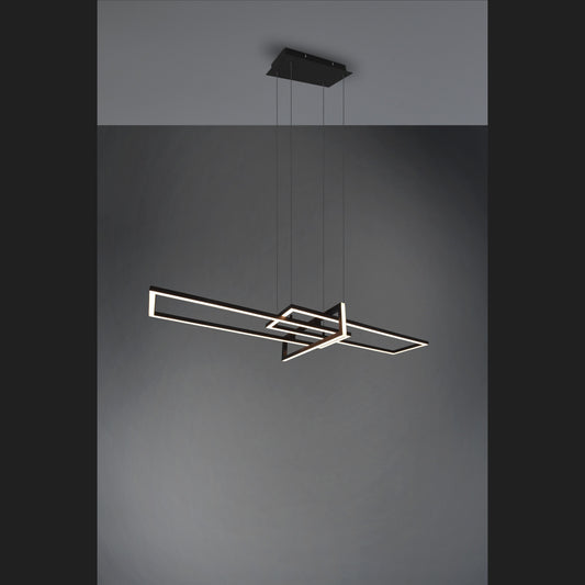 Salinas  - Pendant - Black Matt - Trio