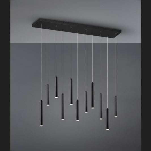 Tubular  - Pendant - Black Matt - Trio