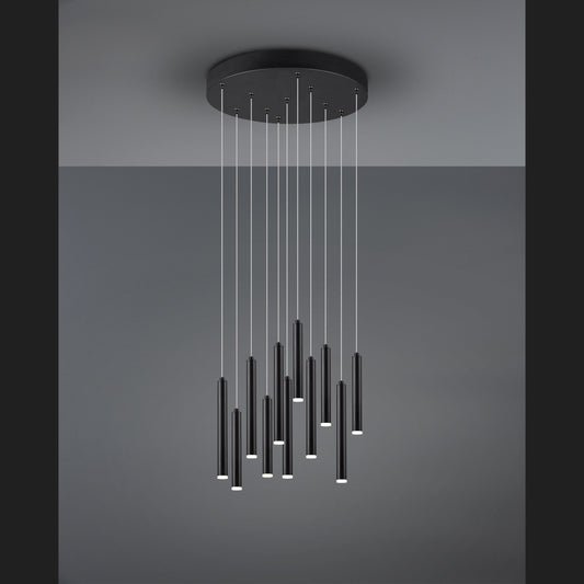 Tubular  - Pendant - Black Matt - Trio