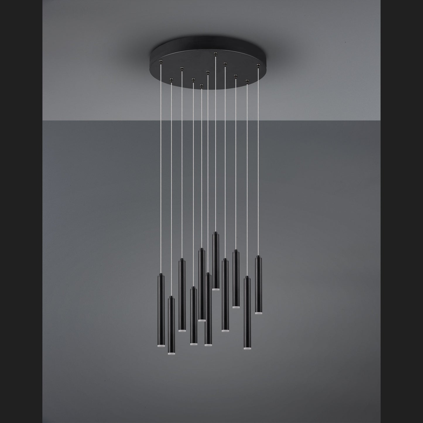 Tubular  - Pendant - Black Matt - Trio