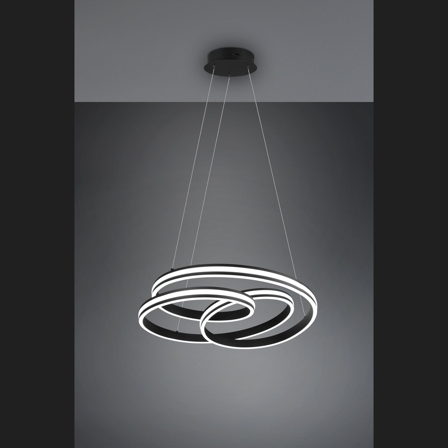 Nuria  - Pendant - Black Matt - Trio