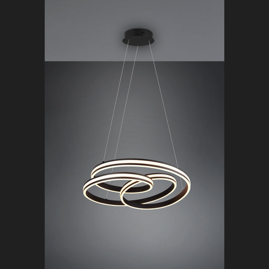 Nuria  - Pendant - Black Matt - Trio