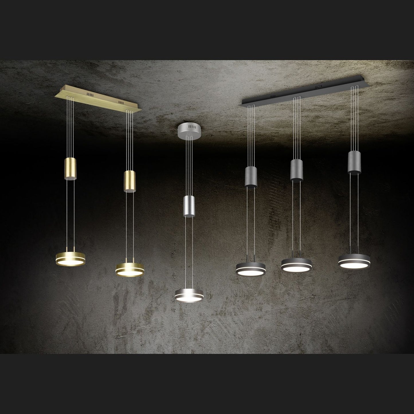 Franklin  - Pendant - Brass Matt - Trio