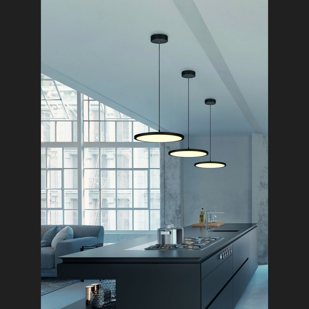 Tray  - Pendant - Black Matt - Trio