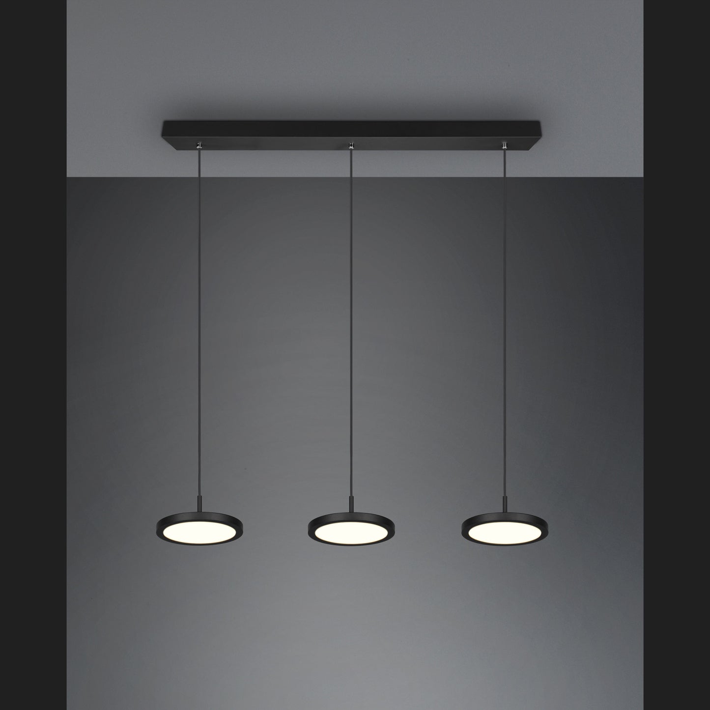 Tray  - Pendant - Black Matt - Trio
